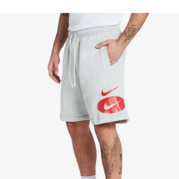 Nike Other - Nike Swoosh Logo Drawstring Shorts Sz L  Gray